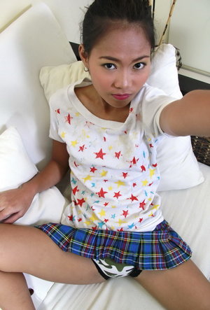 18 year old girl Erin gets deflowered on a bed wearing socks